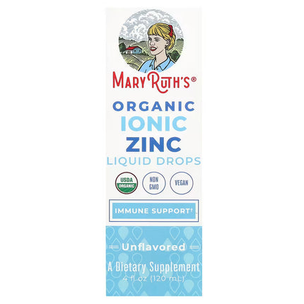 MaryRuth's, Organic Ionic Zinc Liquid Drops, Unflavored, 4 fl oz (120 ml) (11.25 mg per Serving)