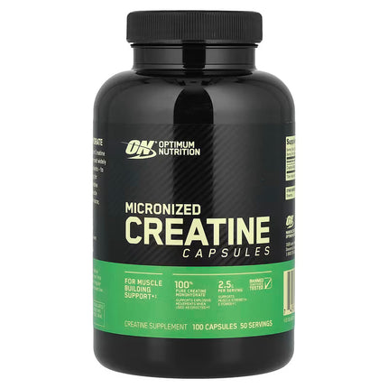 Optimum Nutrition, Micronized Creatine Capsules, 100 Capsules (1.25 g per Capsule)