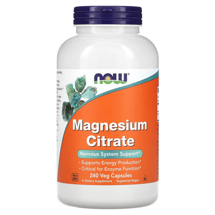 NOW Foods, Magnesium Citrate, 120 Veg Capsules (133 mg per Capsule)