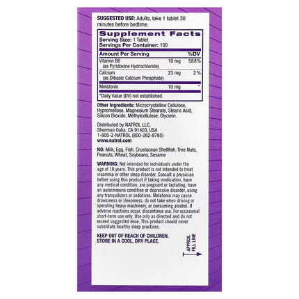 Natrol, Melatonin, Advanced, 100 Tablets